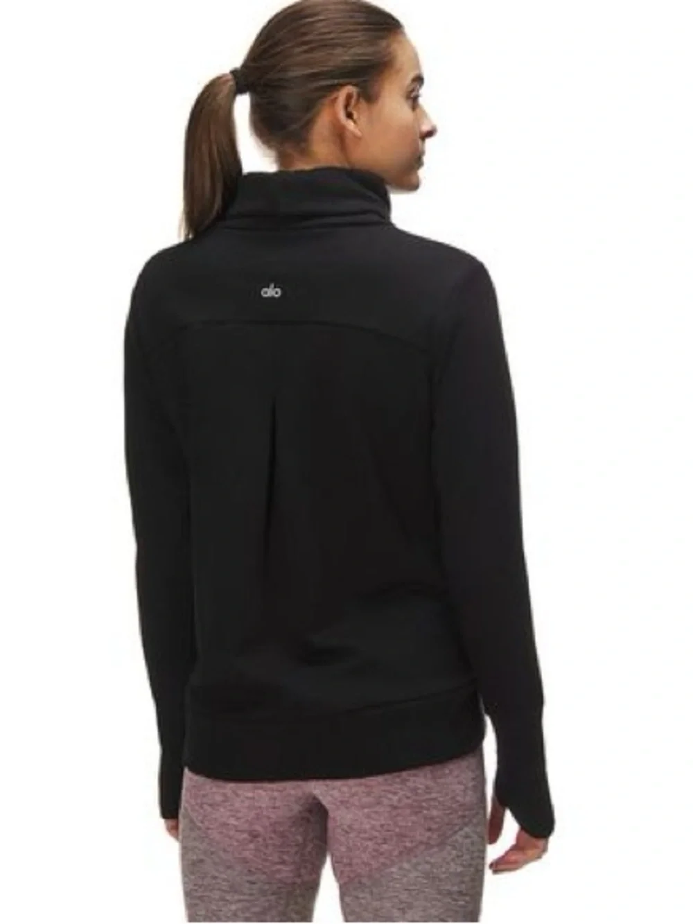 Alo Yoga Crewneck Long Sleeve Haze Mock Neck Pullover Sweater